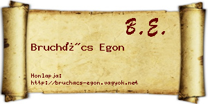 Bruchács Egon névjegykártya